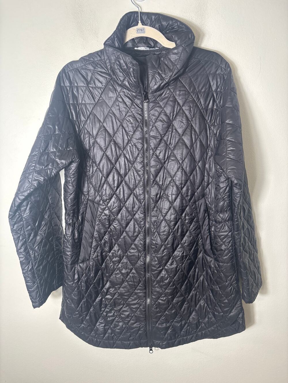 Elliott Lauren Long Sleeve Black Light Weigh Puffer Coat Sz M